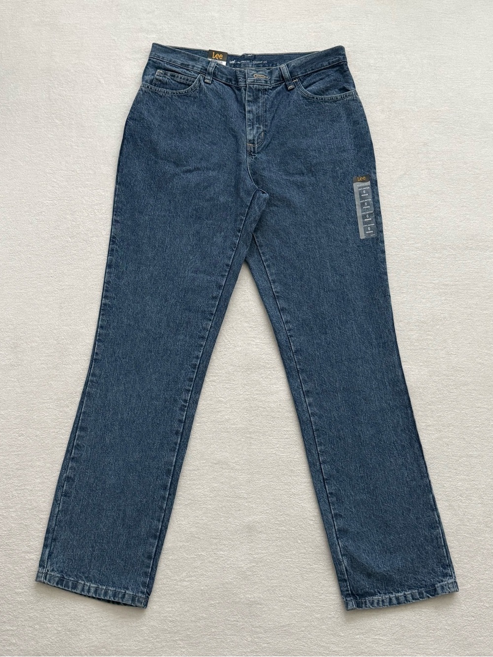 Lee Relaxed Fit Straight Leg 100% Cotton Jeans Women’s 6 Medium Wash Classic